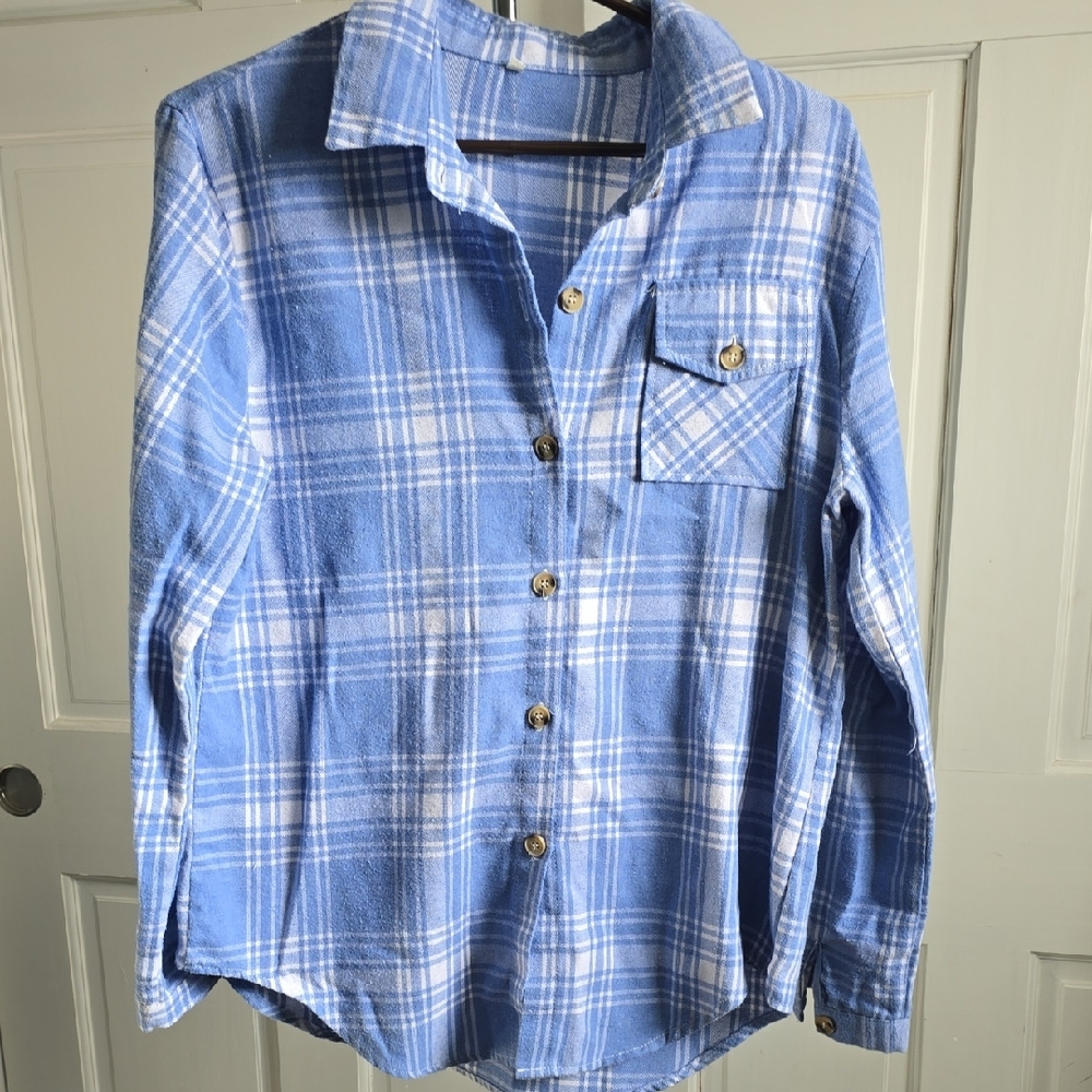 Blue Plaid Men's Shirt